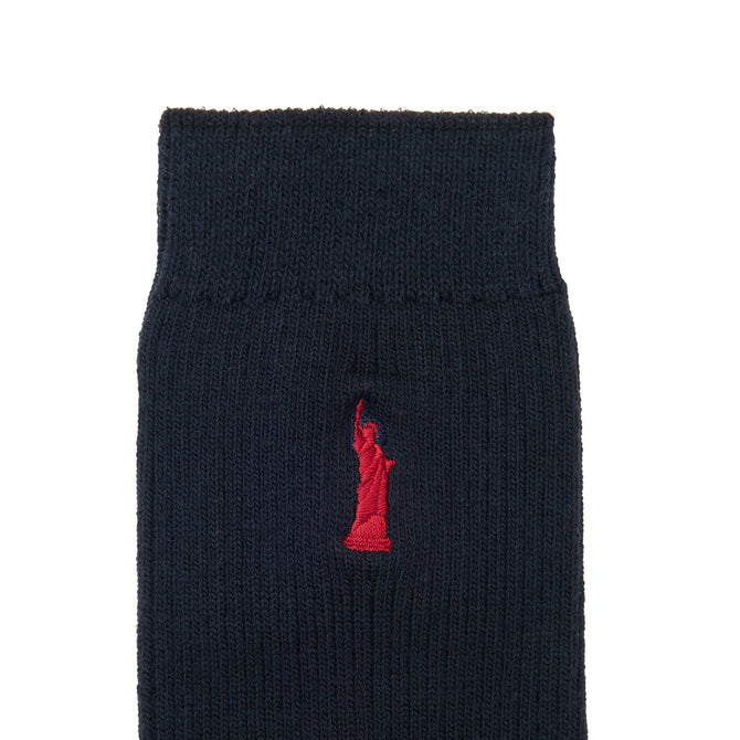 EB ハイソックス32㎝　片面女神刺繍入（紺/赤）